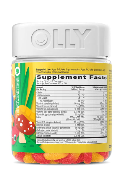OLLY Kids Multivitamin Gummy Worms, Overall Health and Immune Support, Vitamins and Minerals A, C, D, E, Bs and Zinc OLLYBuy Supplements Australia