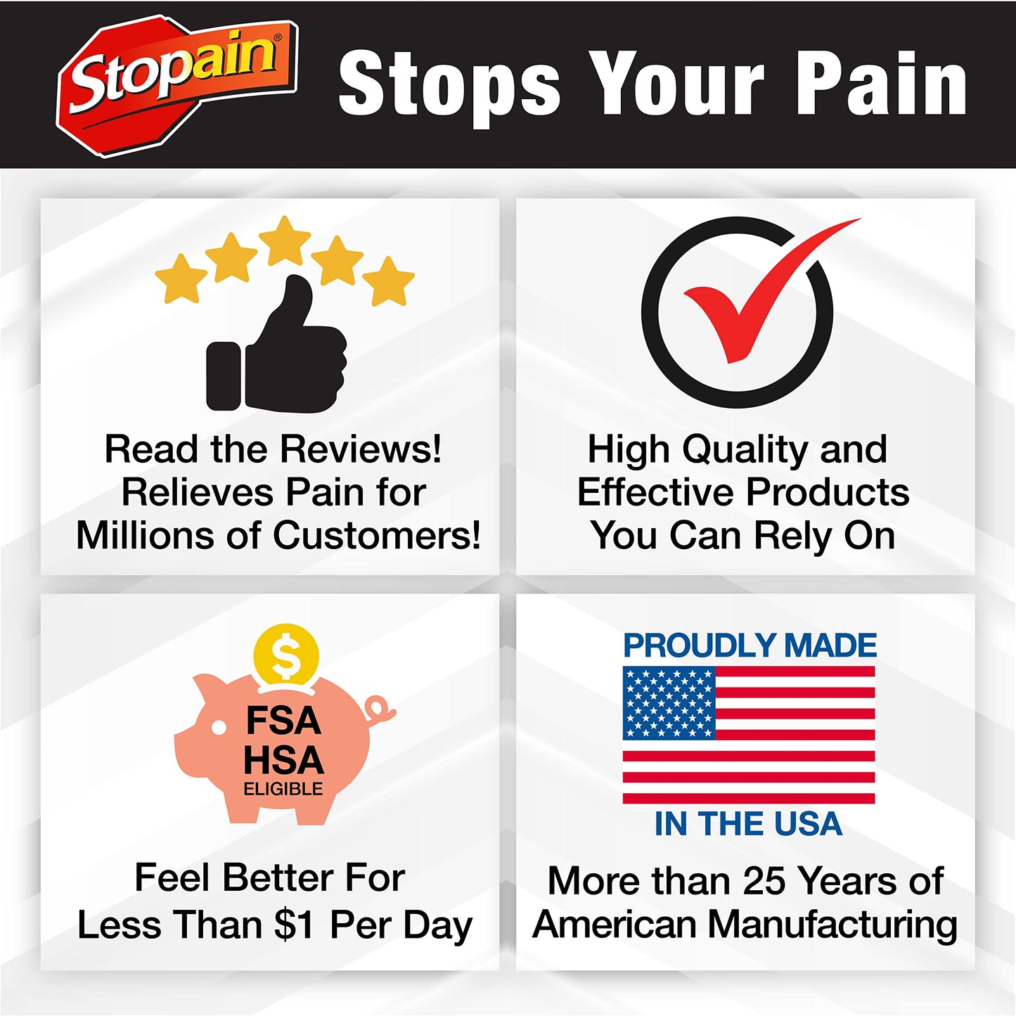Stopain Migraine Pain Relief Gel Pump, 1.62oz, USA Made, Max Strength Fast Acting Research Proven Topical Effective at Any Stage, No Known Side Effects or Drug Interactions, HSA FSA Approved Products StopainBuy Supplements Australia