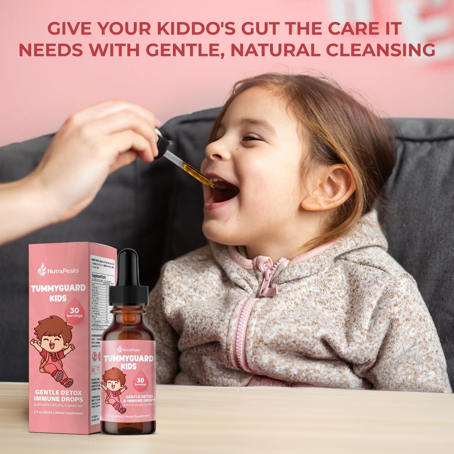 NutraPeaks Kids Liquid Botanical Drops – Natural Blend with Prebiotics, Chamomile, Ginger & Elderberry – Sugar-Free, Alcohol-Free, Non-GMO – 2 fl oz NutraPeaksBuy Supplements Australia