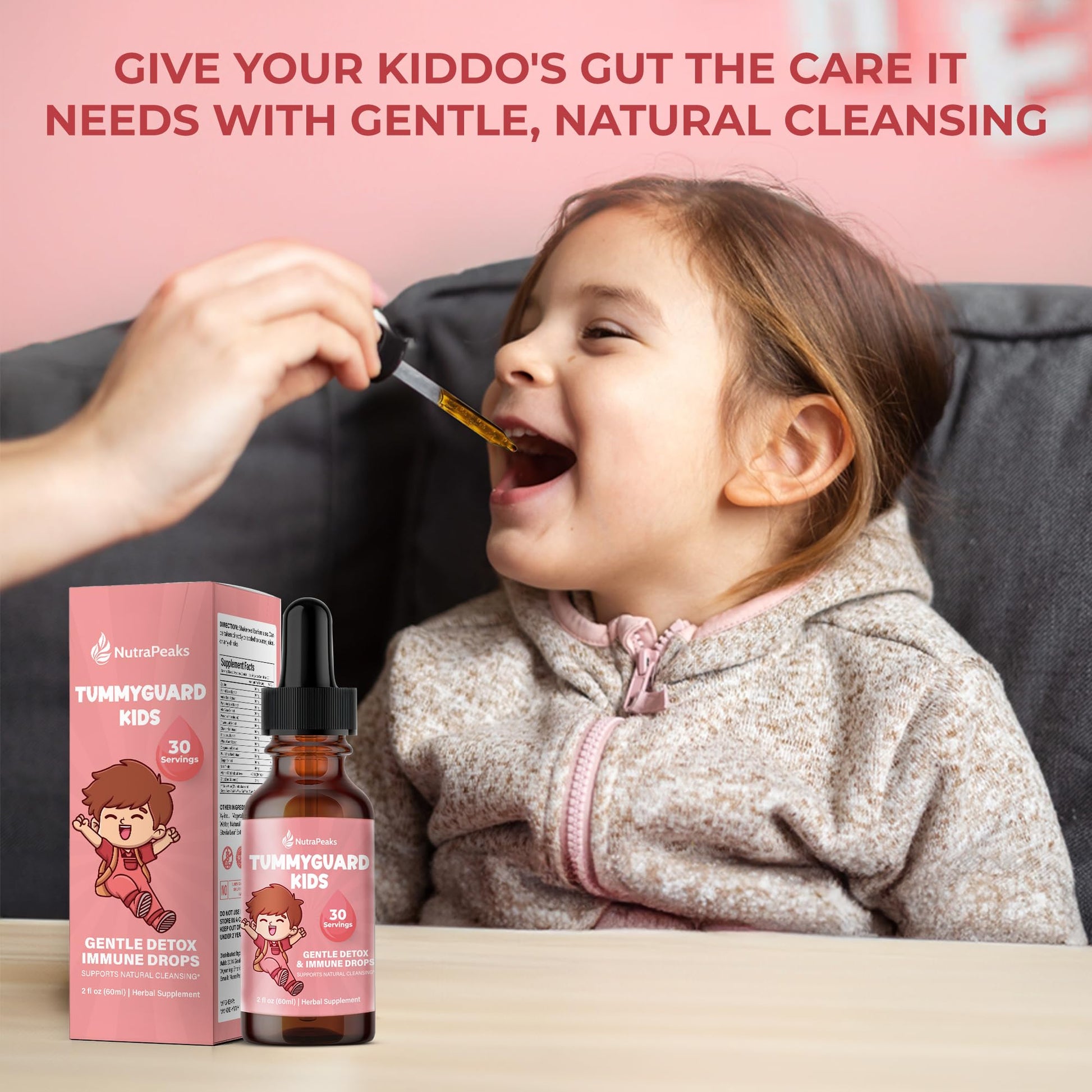 NutraPeaks Kids Liquid Botanical Drops – Natural Blend with Prebiotics, Chamomile, Ginger & Elderberry – Sugar-Free, Alcohol-Free, Non-GMO – 2 fl oz NutraPeaksBuy Supplements Australia