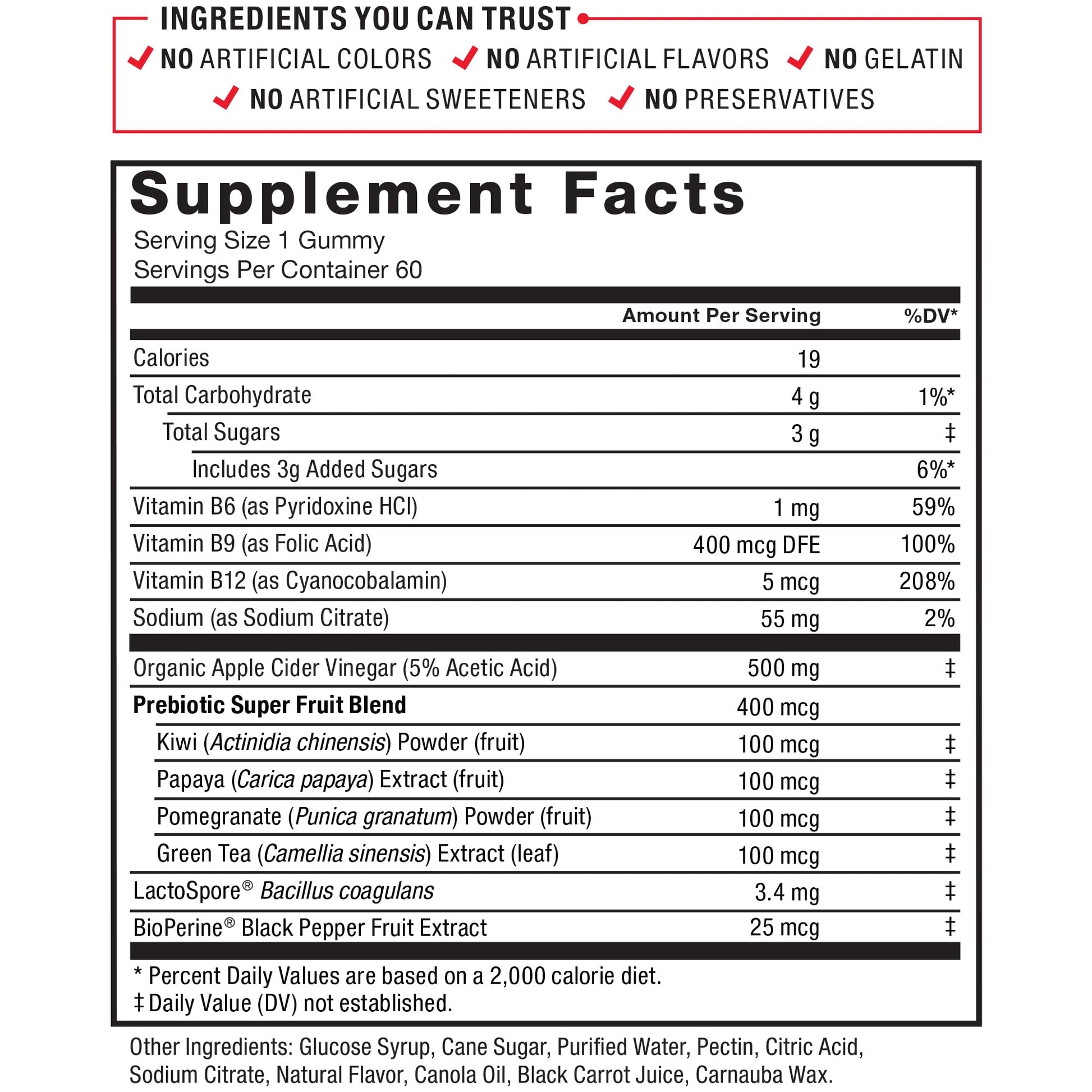 Force Factor ProbioSlim Apple Cider Vinegar Gummies with Organic LactoSpore Probiotics Force FactorBuy Supplements Australia