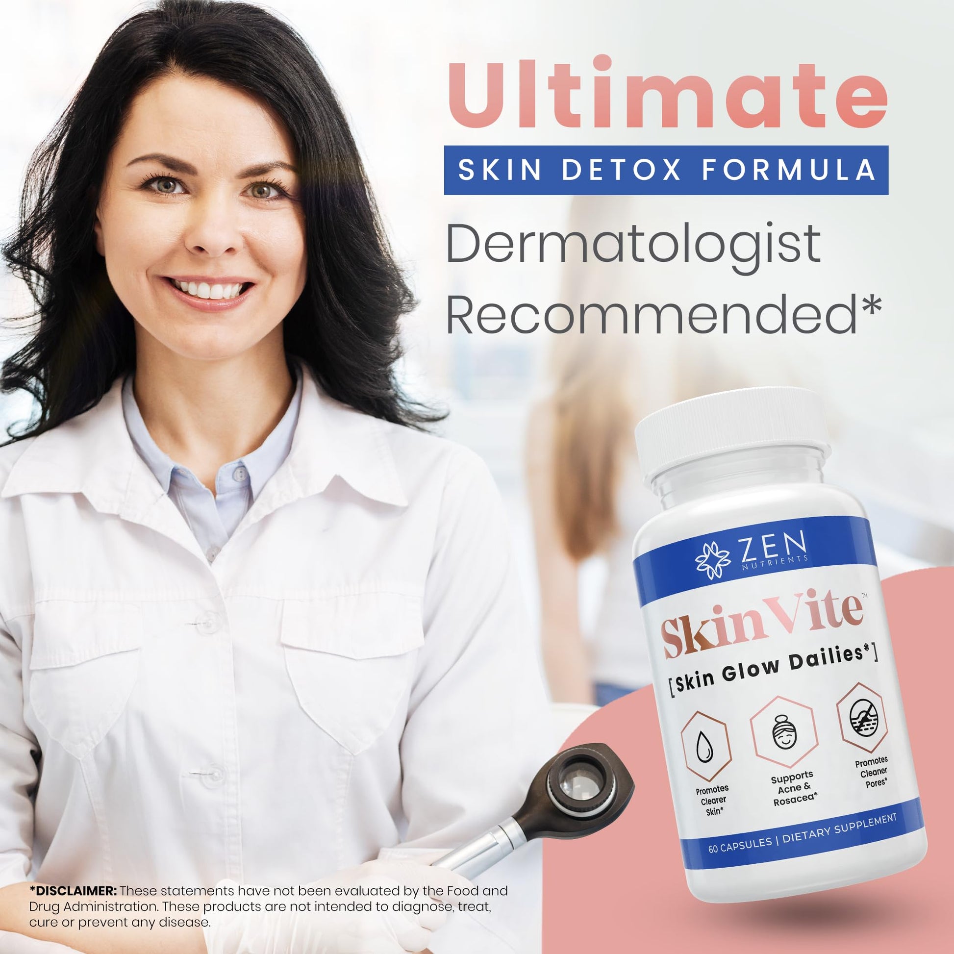 Zen Nutrients SkinVite Natural Skin Supplement for Women, Men & Teens - Hormonal Breakouts & Clear Skin Support Supplement - Detoxifying Vitamin for Acne and Digestion Support Zen NutrientsBuy Supplements Australia