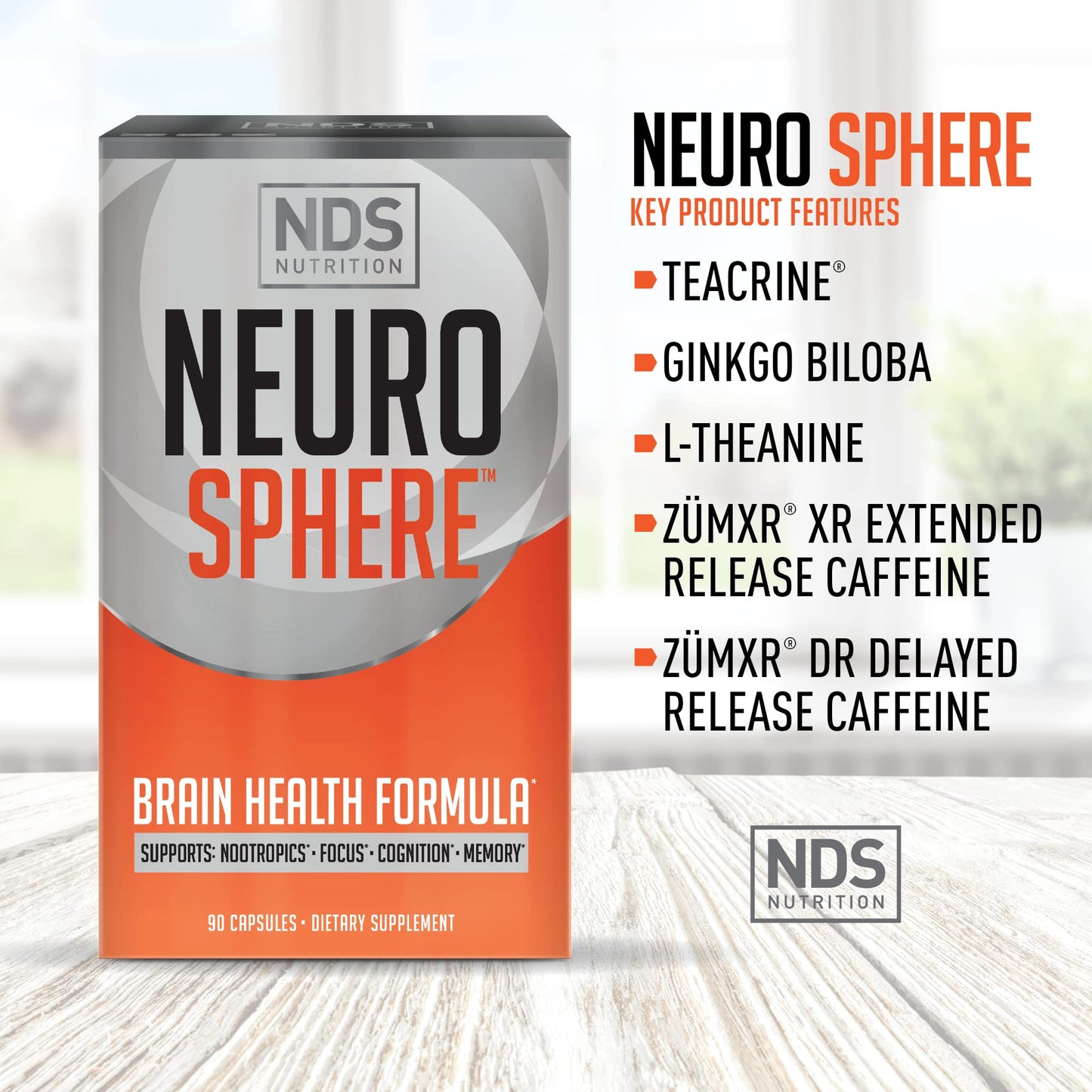 FitLife Brands Nutrition Neuro Sphere - Brain Health Formula - Nootropic, Increase Focus and Energy, Enhance Concentration, Antioxidant and Immunity Support - 90 Capsules FitLife BrandsBuy Supplements Australia