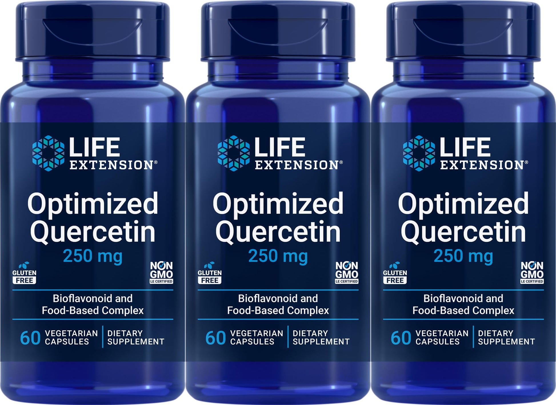 Life Extension Optimized Quercetin Capsules, 60 Vegetarian Capsules (Pack of 3) Life ExtensionBuy Supplements Australia