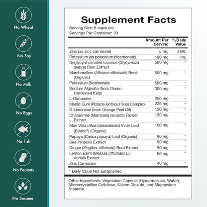 Natura Health Products Digest Mend Supplement - Encourages Healthy gastric microboime* - Featuring Deglycyrrhizinated Licorice (DGL), Aloe Vera, Marshmallow, Mastic Gum, & Chamomile (180 Capsules) Natura Health ProductsBuy Supplements Australia