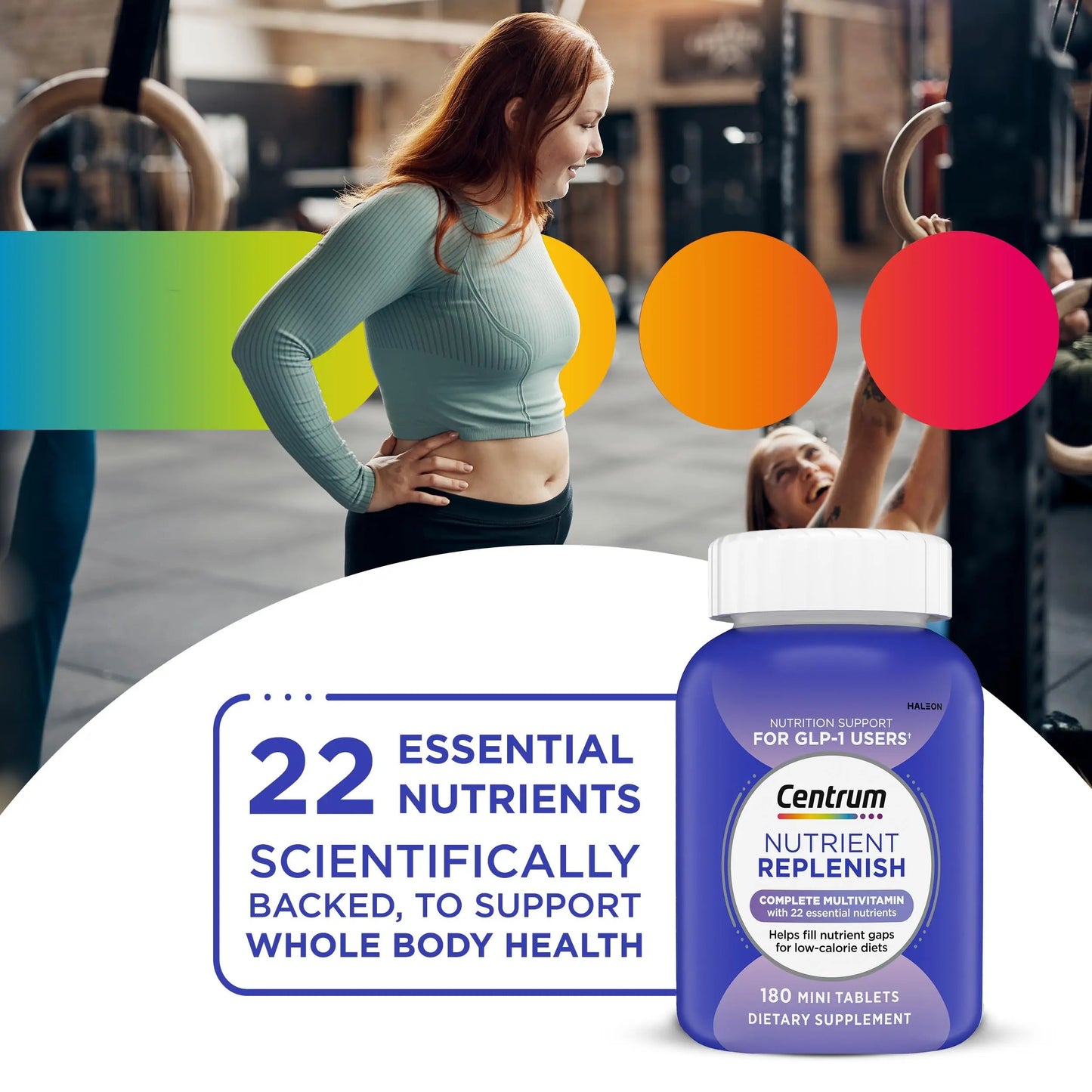 Centrum Nutrient Replenish GLP-1 Nutrition Support Multivitamin for Whole Body Health and Appearance - 180 Tablets, 6 Month Supply CentrumBuy Supplements Australia