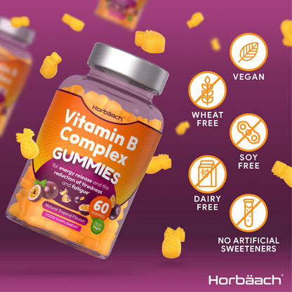 Vitamin B Complex Gummies | 60 Vegan Gummies - Tablet Alternative | High Strength B12 HorbäachBuy Supplements Australia