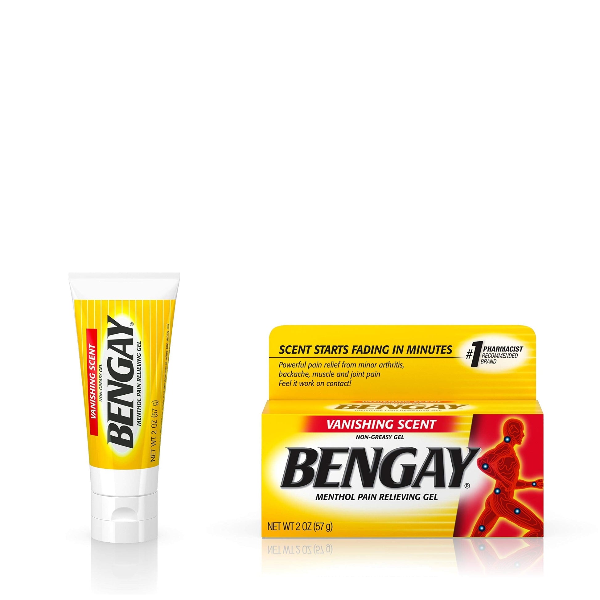 Vanishing Scent Bengay Relief Gel, Non-Greasy Topical Reliever with Cooling Menthol, 2 oz BengayBuy Supplements Australia