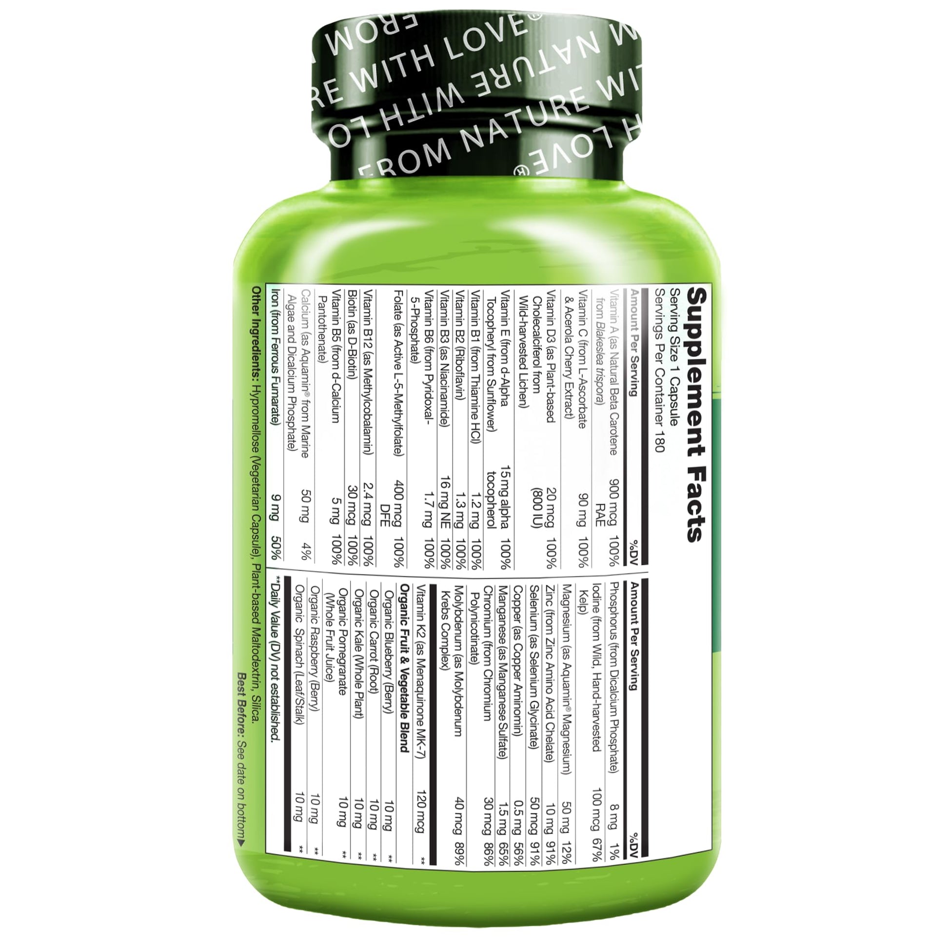 NATURELO One Daily Multivitamin for Women - Energy Support - Whole Food Supplement NATURELOBuy Supplements Australia