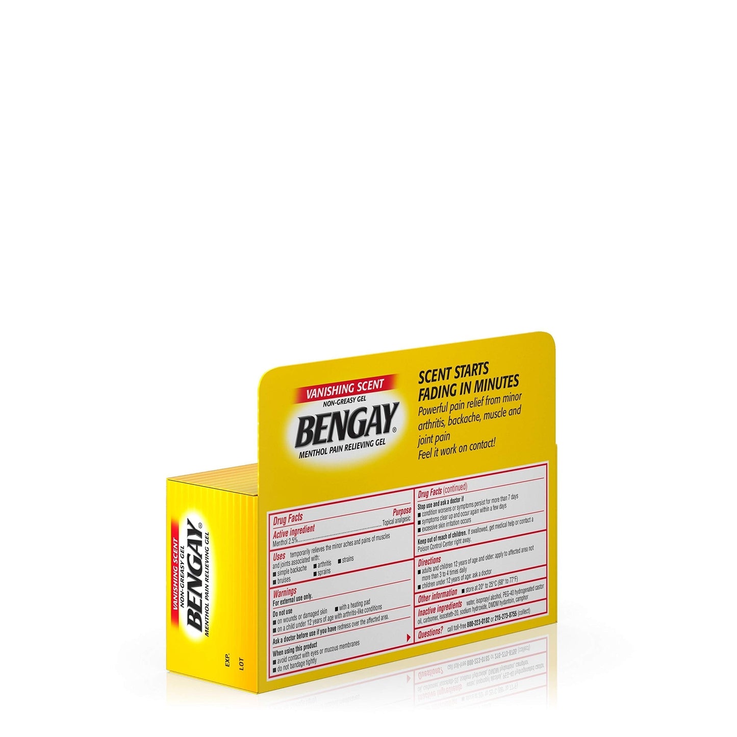 Vanishing Scent Bengay Relief Gel, Non-Greasy Topical Reliever with Cooling Menthol, 2 oz BengayBuy Supplements Australia