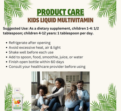 Go Healthy Kids Liquid Multivitamin | Immune Support | Kid Liquid Multivitamins | High Absorption | Vegan Vitamins | Kids Vitamins Multivitamin Go Healthy NaturalBuy Supplements Australia