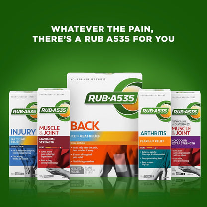 RUB A535 ULTRA STRENGTH NO ODOUR CREAM For Deep Penetrating Relief of Muscle, Joint & Arthritic Pain 100 g Rub A535Buy Supplements Australia