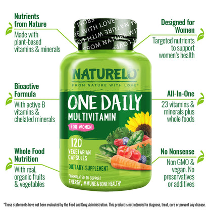 NATURELO One Daily Multivitamin for Women - Energy Support - Whole Food Supplement NATURELOBuy Supplements Australia