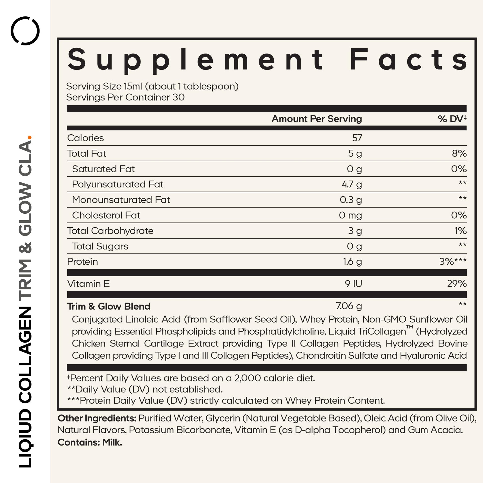 Codeage Liquid Collagen Supplement Chocolate Flavor, Beauty Trim & Glow Liposomal Collagen Peptides, CLA Conjugated Linoleic Acid, Hyaluronic Acid, Vitamin E, Hydrolyzed, Non-GMO, 15.22 fl oz CodeageBuy Supplements Australia