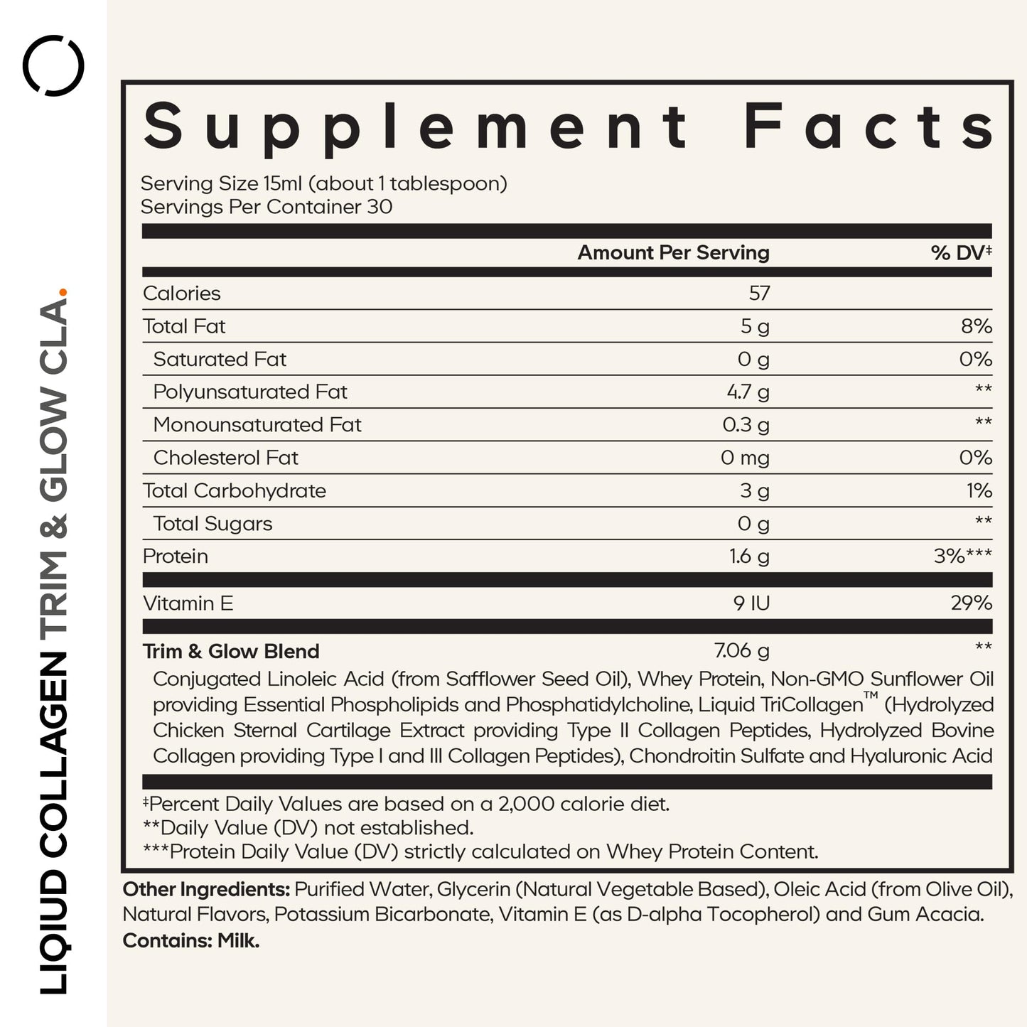 Codeage Liquid Collagen Supplement Vanilla Flavor, Beauty Trim & Glow Liposomal Collagen Peptides, CLA Conjugated Linoleic Acid, Hyaluronic Acid, Vitamin E, Hydrolyzed, Non-GMO, 15.22 fl oz CodeageBuy Supplements Australia