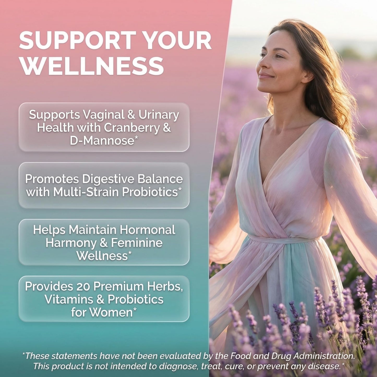 Clean Nutraceuticals Probiotics for Women with D Mannose, Cranberry Extract, Wild Yam, Chasteberry - 20 Probiotic and Prebiotic Strains - PH Balance, Womens Probiotic for Digestive Health - 60 Count Clean NutraceuticalsBuy Supplements Australia
