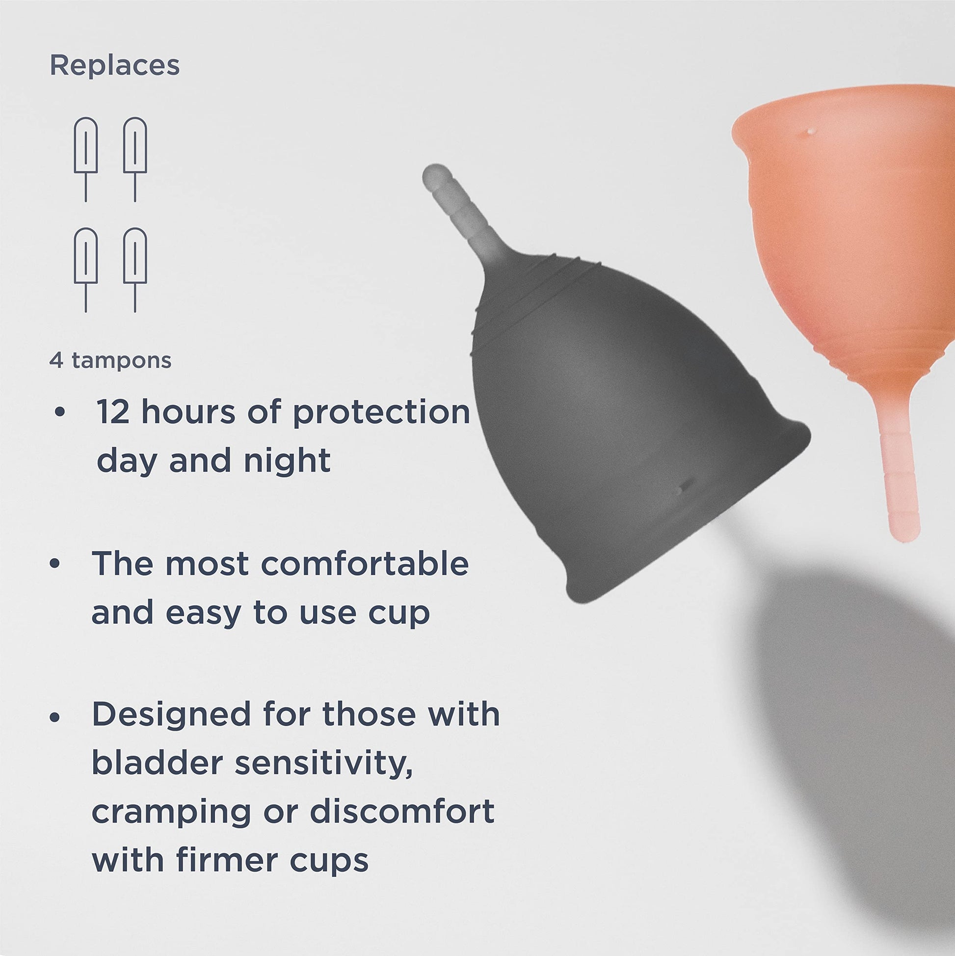 Saalt Soft Menstrual Cup - Best Sensitive Reusable Period Cup - Wear for 12 Hours - Tampon and Pad saaltBuy Supplements Australia