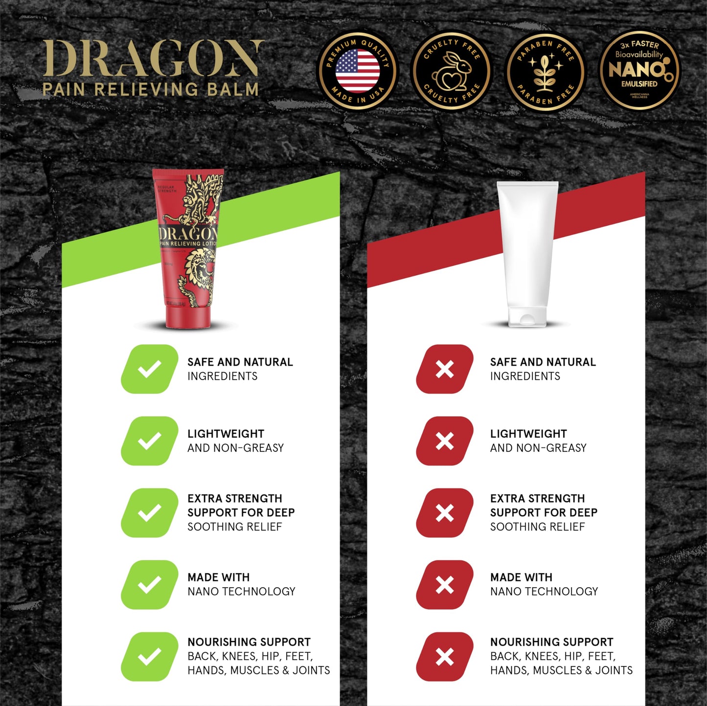Americanna Wellness Dragon Lotion 3.4oz Regular Red Americanna WellnessBuy Supplements Australia