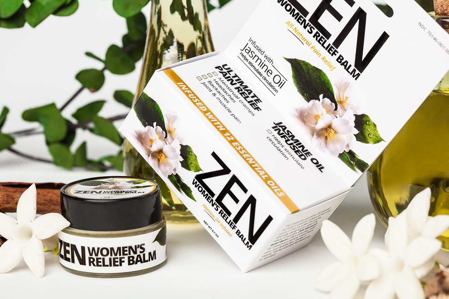 ZEN Women’s Relief Balm – Plant-Based Topical Balm Infused with Jasmine Oil – Cooling Botanical Blend – 0.7 oz – #TrustedByLegends ZENBuy Supplements Australia