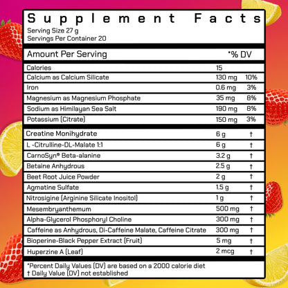 Red Wave Pre Workout Powder With Creatine, Perfect For Men And Women, American Made Nootropic Energy Drink, Stim, Pump, Strength, Citrulline, Beet Root, 300mg Caffeine, 540 Grams (Elephant Juice)