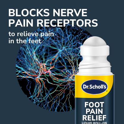 Dr. Scholl's Foot Pain Relief Liquid ROLL-ON, 3.0 oz // Clinically Tested 12-Hour Pain Relief - Penetrates Tough Nerve Pain - Works in 5 Minutes - Non-Greasy - with Lidocaine & Menthol Dr. Scholl'sBuy Supplements Australia