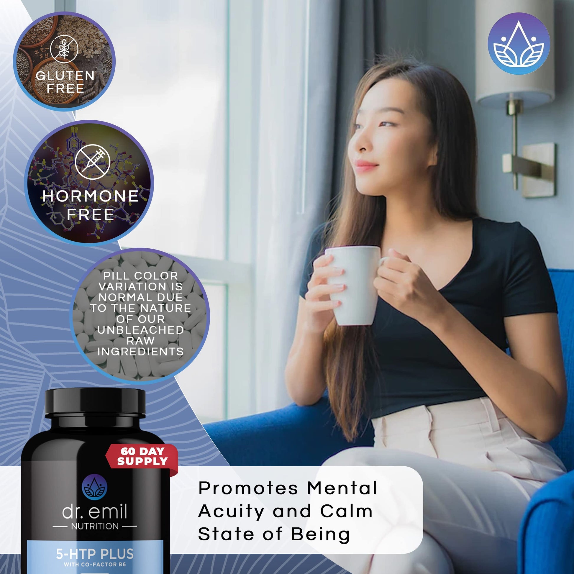 DR EMIL NUTRITION 200 MG 5-HTP Plus with SAM-e for Mood, Stress, and Sleep DR EMIL NUTRITIONBuy Supplements Australia