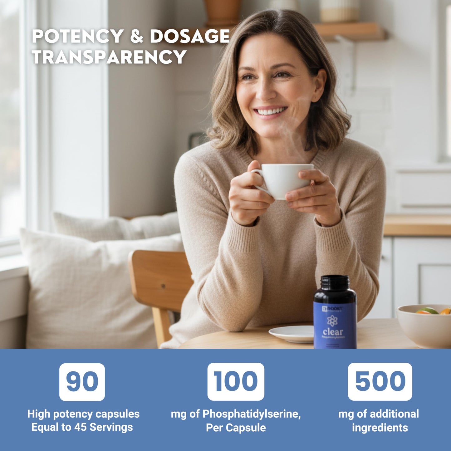 BoostCeuticals Phosphatidylserine 100mg with Ginkgo DMAE Gotu Kola - Memory, Stress & Cortisol Support, Cognitive Focus, Sleep Health, Brain Function Supplement, 90 Capsules BoostCeuticalsBuy Supplements Australia