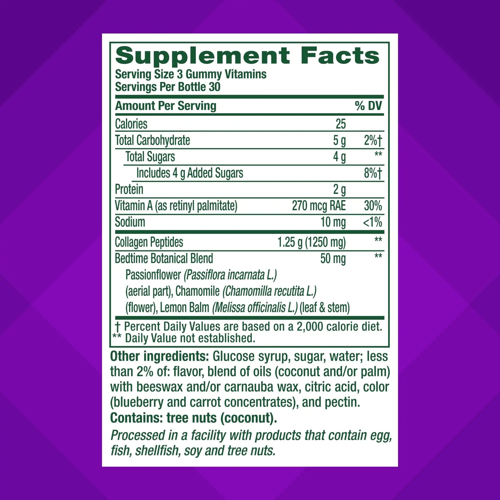 vitafusion Nighttime Skin Support (1), Beauty Supplement with Retinol (Vitamin A RAE), Collagen & Bedtime Botanicals Vitafusion