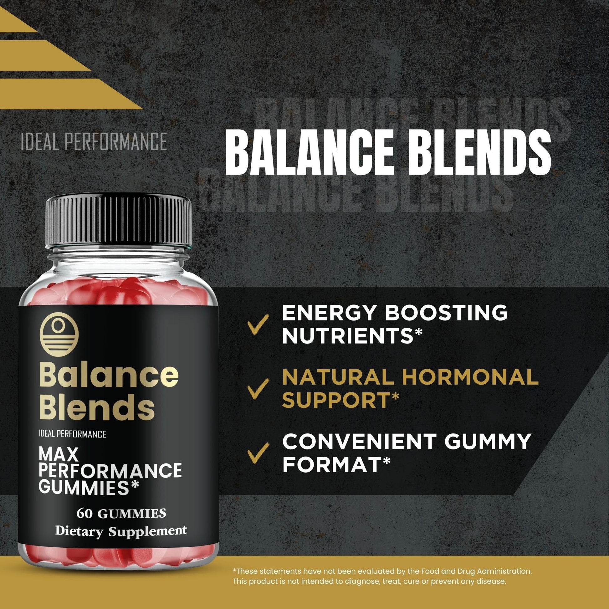 Balance Blends Gummies, Balance Blends Male Performance Gummies, Maximum Strength, All Natural Supplement for Energy, Stamina & Performance, Advanced Formula BalanceBlends Support Reviews (3 Pack) IDEAL PERFORMANCEBuy Supplements Australia