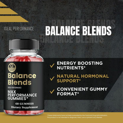 Balance Blends Gummies, Balance Blends Male Performance Gummies, Maximum Strength, All Natural Supplement for Energy, Stamina & Performance, Advanced Formula BalanceBlends Support Reviews (3 Pack) IDEAL PERFORMANCEBuy Supplements Australia