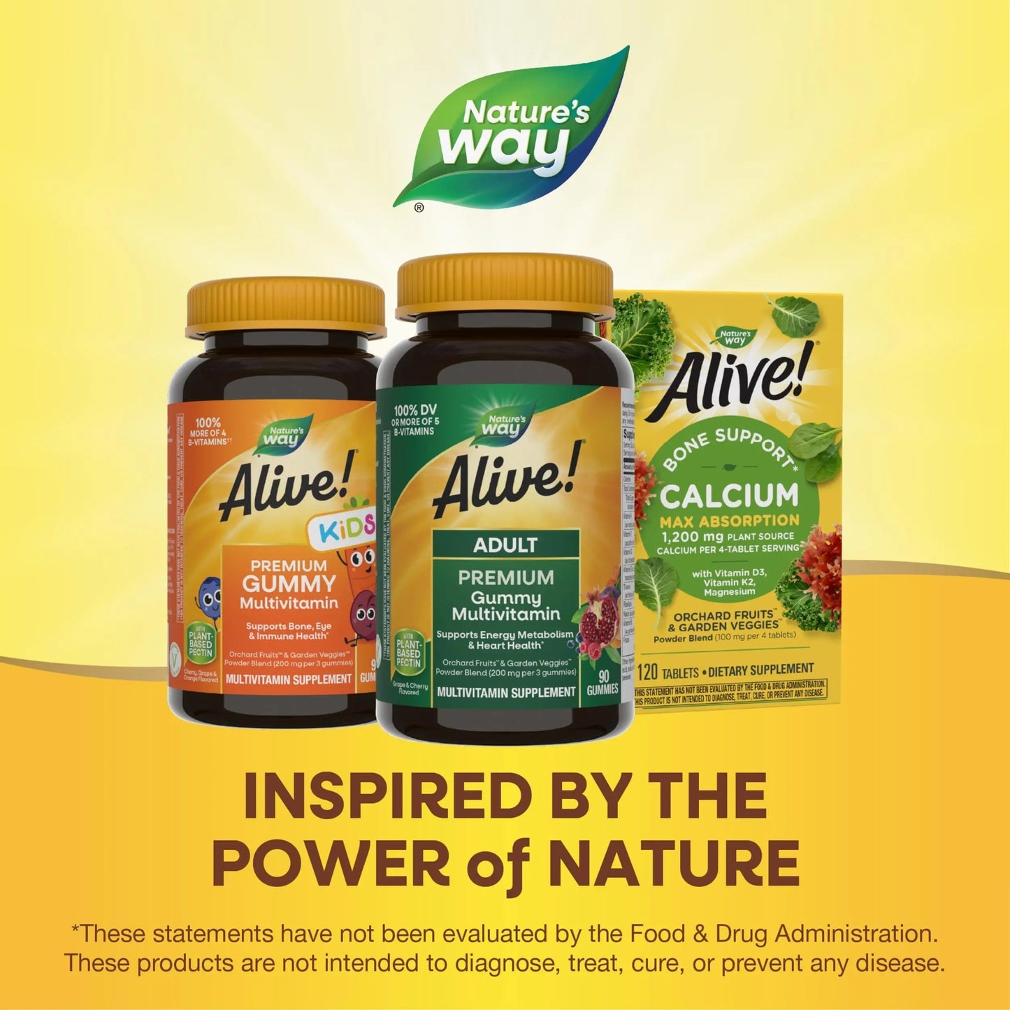 Nature's Way Alive! Adult Premium Multivitamin Gummy, Full B-Vitamin Complex, Supports Energy Metabolism & Heart Health*, 90 Gummies Nature's WayBuy Supplements Australia