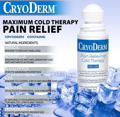 Cryoderm Cold Roll-on 3oz, 2.4 Lb CryoDermBuy Supplements Australia