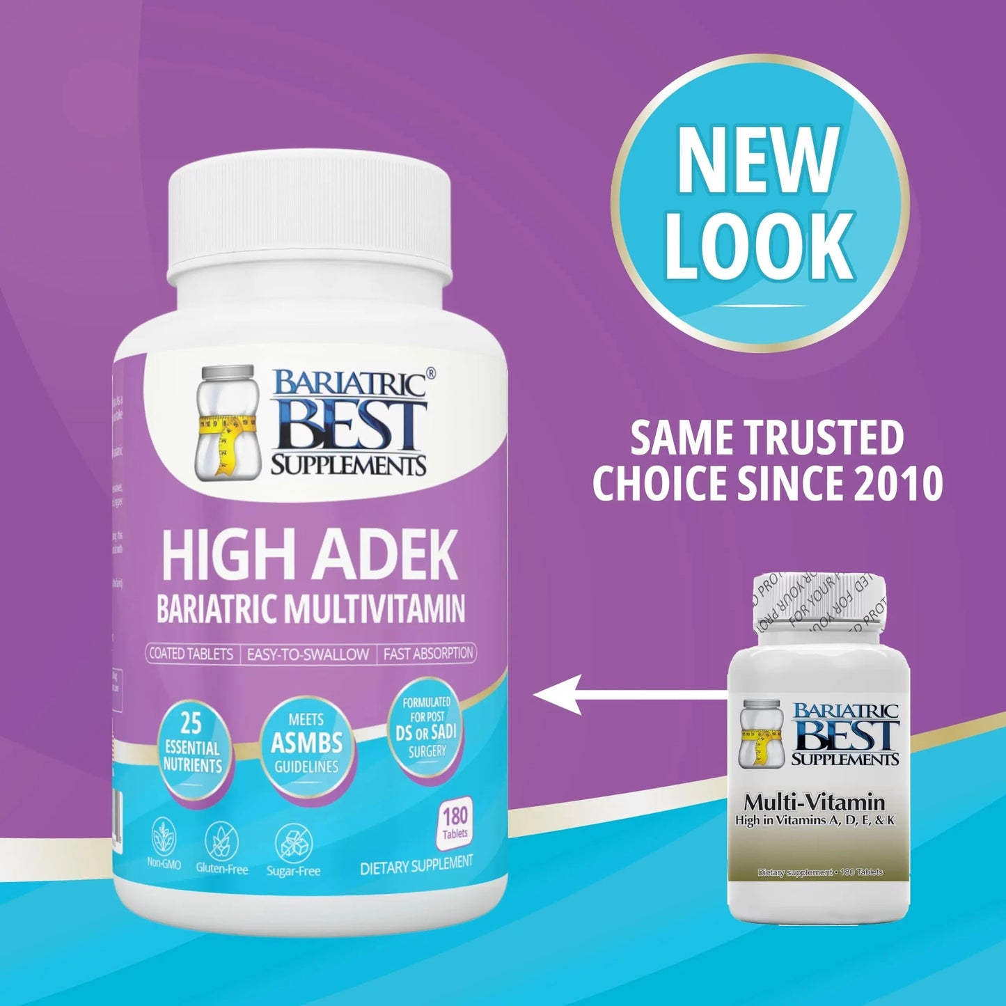 High A D E K Bariatric Multivitamin for Post DS/SADI Surgery, 25 Essential Nutrients for Post-Weight Loss Surgery, 180 Tablets Bariatric Best SupplementsBuy Supplements Australia