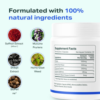 JOYMODE Daily Libido Support for Men – Natural Men’s Wellness Supplement with Shilajit, Mucuna Pruriens, Horny Goat Weed, Saffron and BioPerine – 60 Capsules, Non-GMO, Gluten-Free JOYMODEBuy Supplements Australia