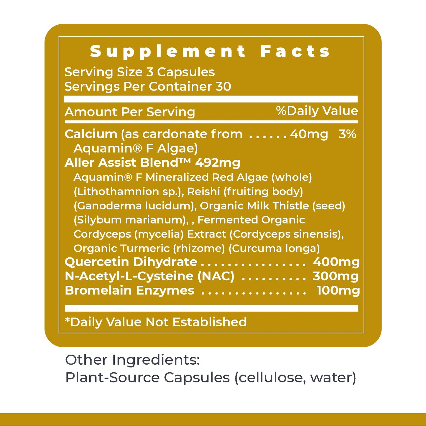 Premier Research Labs AllerCaps - A Lung Health Supplement with NAC/N-Acetyl Cysteine, Featuring Bromelain, Reishi Mushroom & Quertecin, Immune Support Formula - 60 Vegetarian Capsules Premier Research LabsBuy Supplements Australia