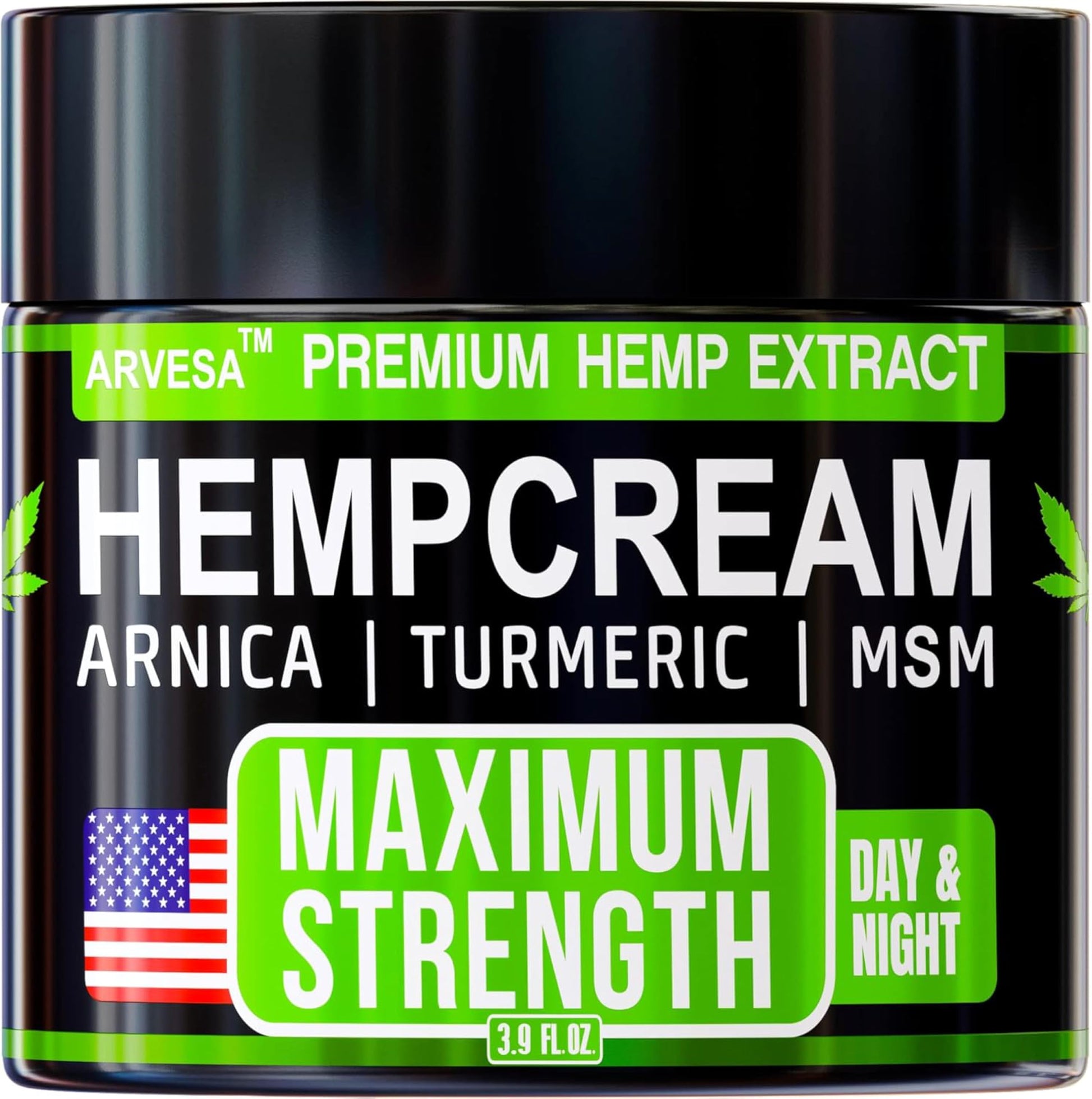 Hemp Cream - Maximum Strength - Natural Hemp Oil Extract Gel Rub with MSM - Glucosamine - Arnica - Turmeric - Maximum Strength - Formulated in USA - 3.9 oz ArvesaBuy Supplements Australia