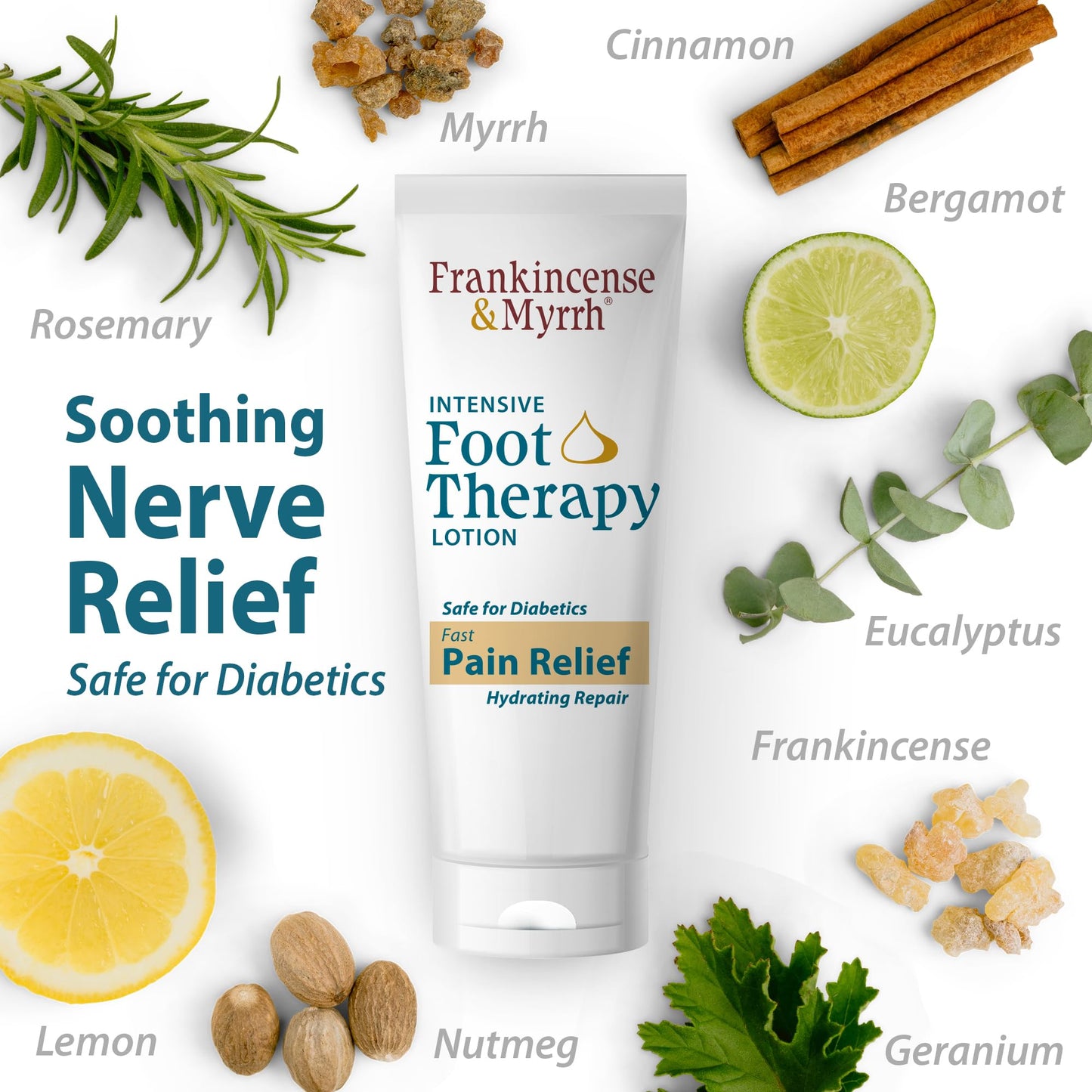Frankincense & Myrrh Foot Pain Relief Cream - Intensive Foot Therapy Lotion - Diabetic Nerve Pain Relief Cream | Restless Leg Syndrome | Frankincense Essential Oil, 3 Ounce (1-Pack) FRANKINCENSE & MYRRHBuy Supplements Australia