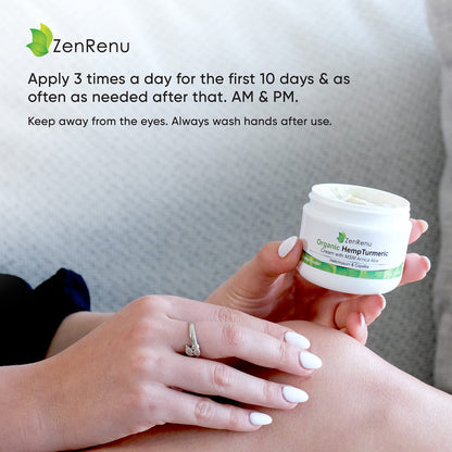 Zenrenu Hemp Joint & Muscle Relief Cream with Turmeric, Arnica, MSM, Hemp Oil & 7 Essential Oils - Non-Greasy & Soothing Formula for Back, Neck, Elbows, Knees, & Hip - ZenRenu, 2 oz ZenrenuBuy Supplements Australia