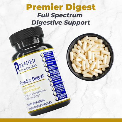 Premier Research Labs Active Digestive Enzymes with Probiotic and Prebiotics - Promotes Full-Spectrum Digestive Support - with Amylase, Protease & Lipase, 60 Plant-Sourced Capsules Premier Research LabsBuy Supplements Australia