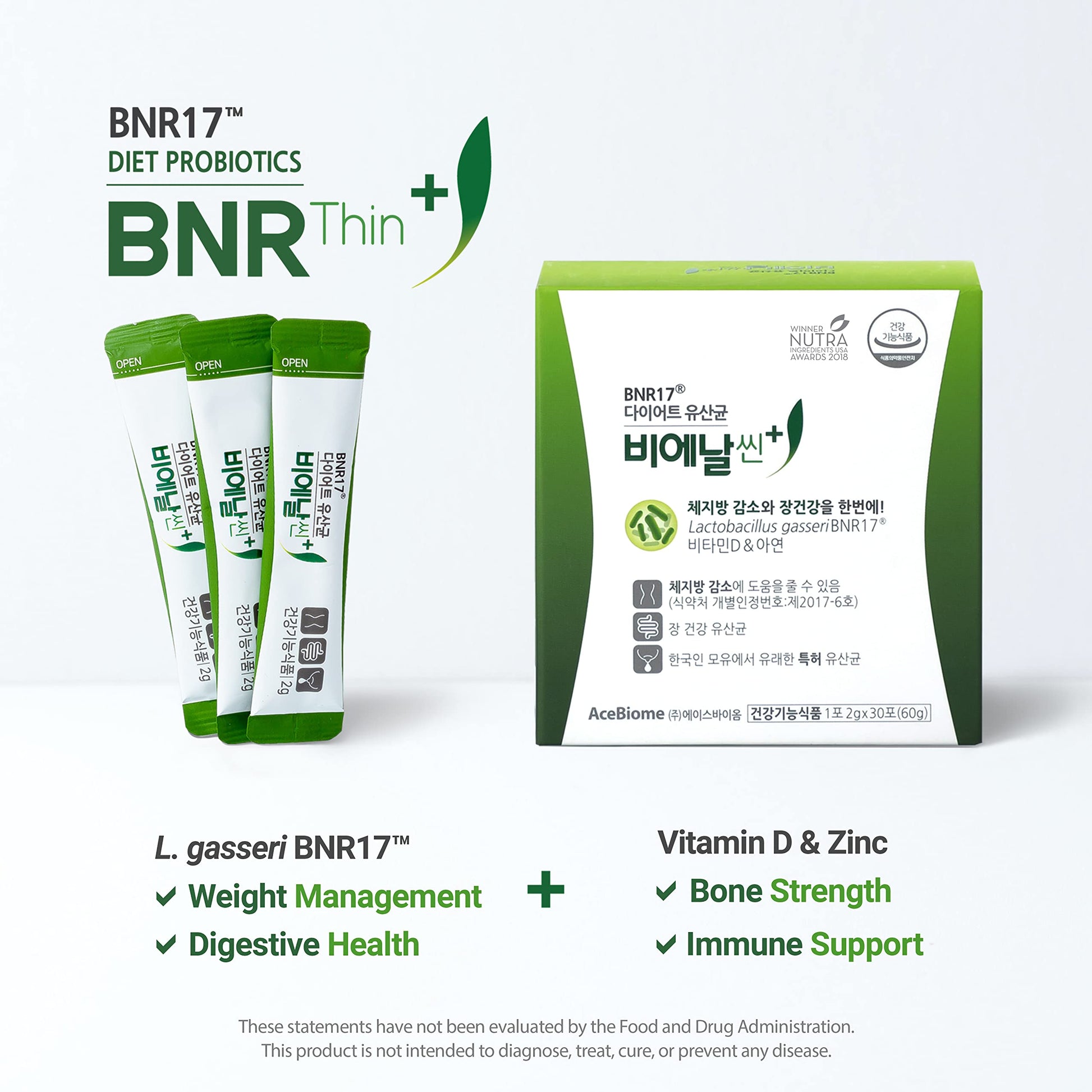 BNRThin Plus, Weight Management Probiotic Powder, 10 Billion CFU Guaranteed, Lactobacil AceBiomeBuy Supplements Australia
