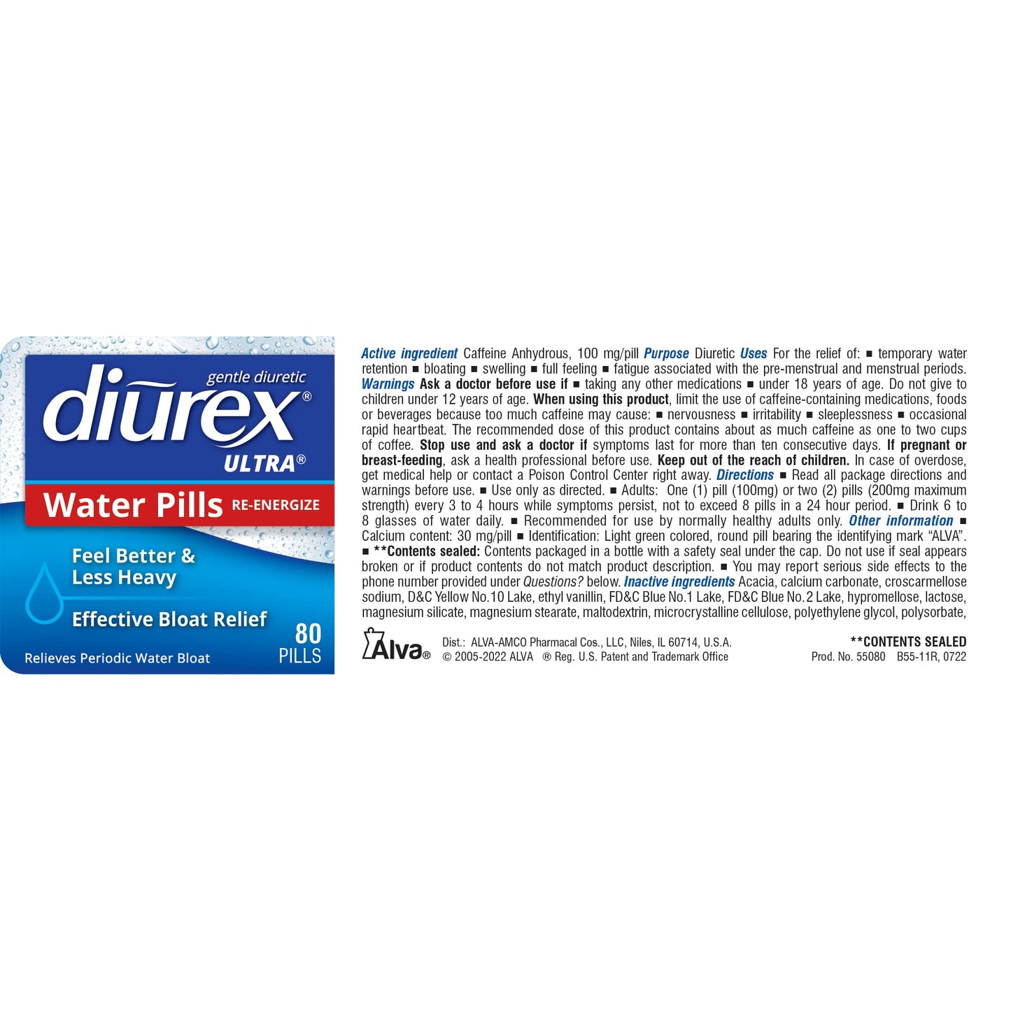 Diurex Ultra Re-Energizing Water Pills - Relieve Water Bloat - Feel Better Less Heavy DiurexBuy Supplements Australia