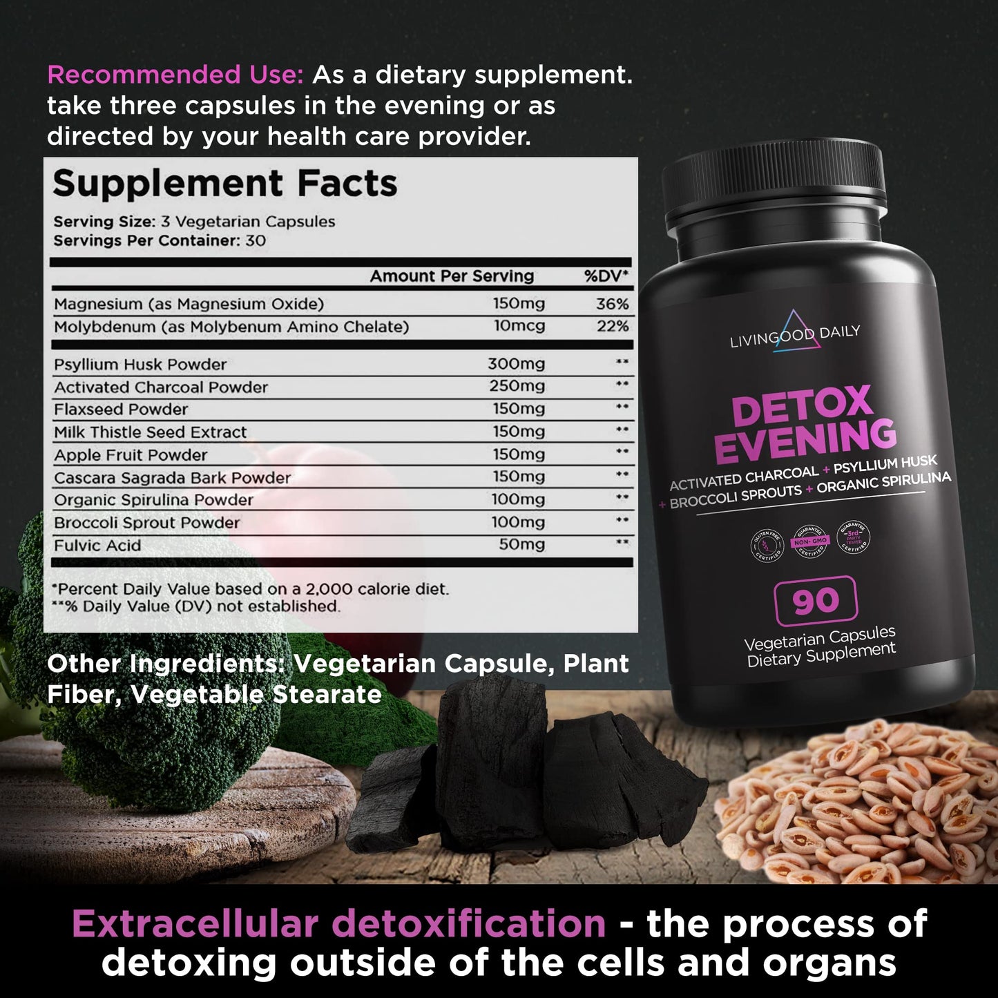 Livingood Daily Detox Pills - Full Body Detox Cleanse for Women & Men with Milk Thistle Livingood DailyBuy Supplements Australia