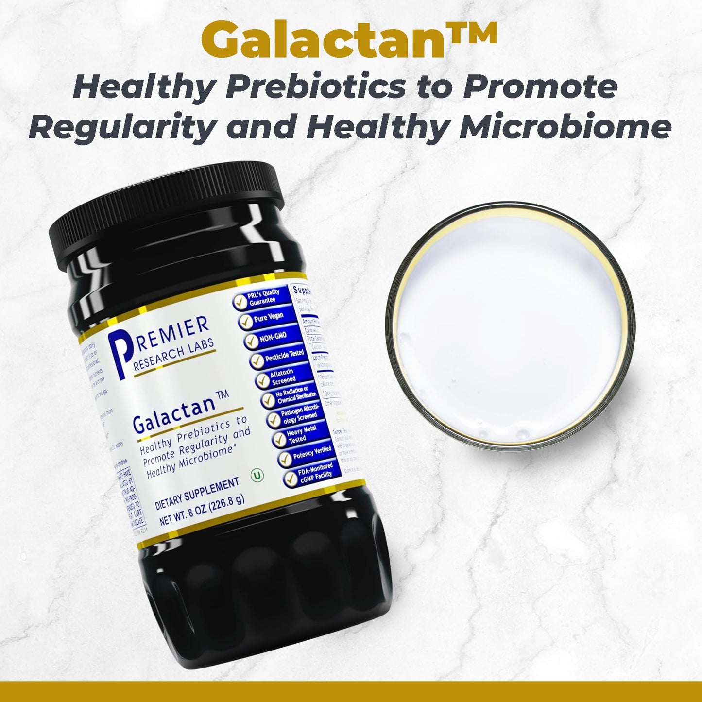 Premier Research Labs Galactan - Larch Arabinogalactan Powder for Men & Women, Prebiotic Fiber Powder for Healthy Gut Microbiome, Larch Tree Extract, Calcium - 8 oz Premier Research LabsBuy Supplements Australia