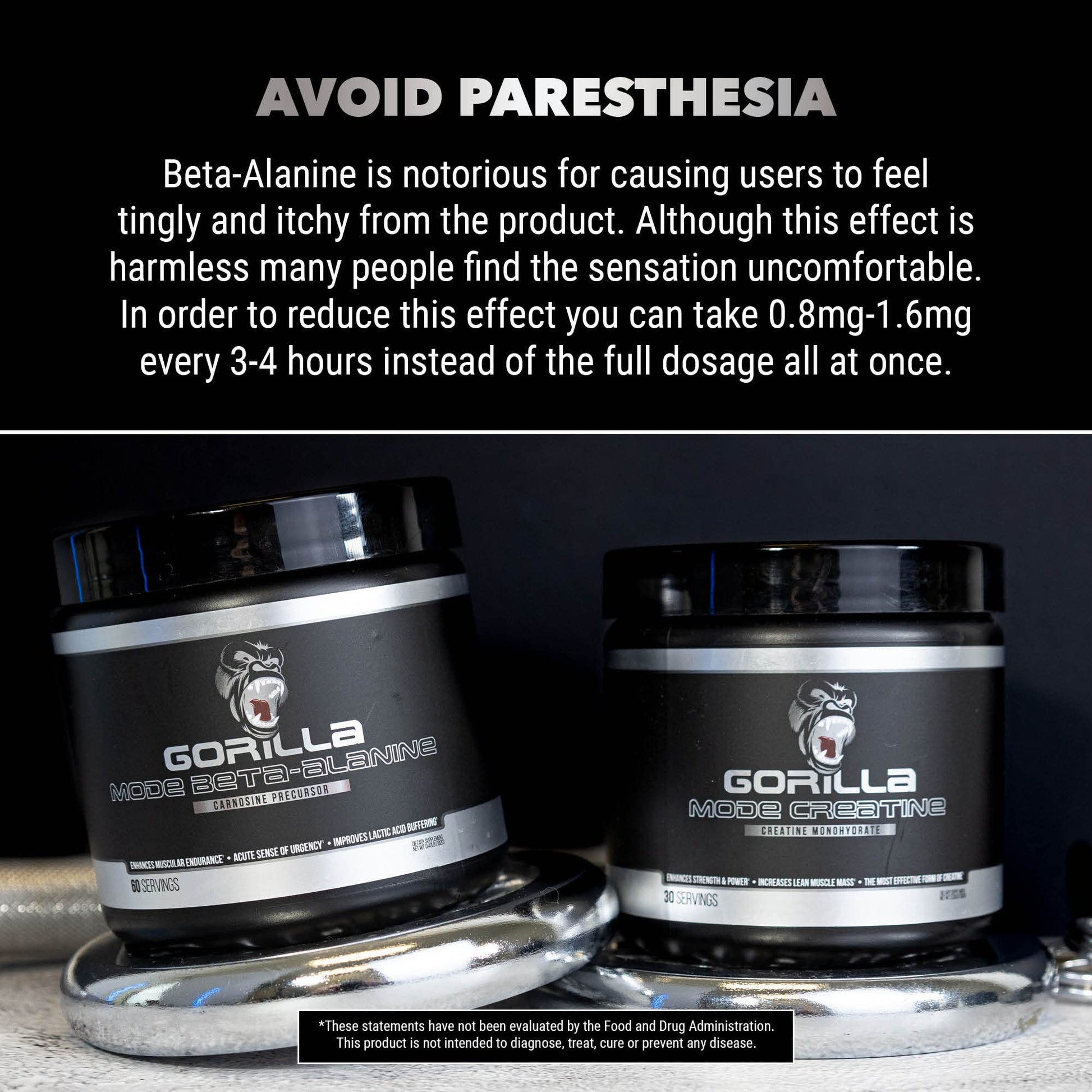 Gorilla Mode Beta-Alanine – Carnosine Precursor/Enhanced Muscular Endurance Gorilla MindBuy Supplements Australia