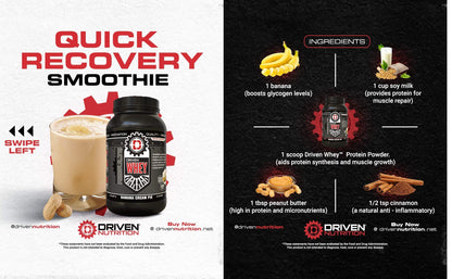 Driven WHEY- Grass Fed Whey Protein Powder: Delicious, Clean Protein Shake Driven NutritionBuy Supplements Australia
