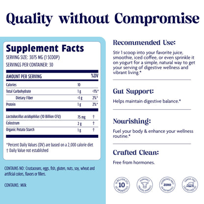 Enzymedica Colostrum + Probiotics Powder Supplement - Grass Fed Bovine Colostrum for Women & Men, Peptide & Lactoferrin Support, Promotes Hair, Skin, Nails, Immune & Gut Health, Gluten Free - 3.25 oz EnzymedicaBuy Supplements Australia