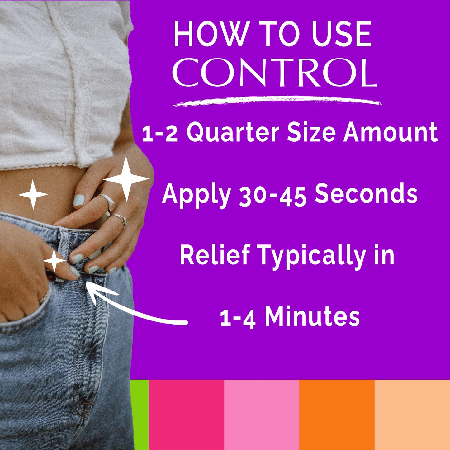 CONTROL, Menstrual Cramp Relief Cream, Topical Pain Relief for Period Cramps and PMS, Period Relief CONTROLBuy Supplements Australia