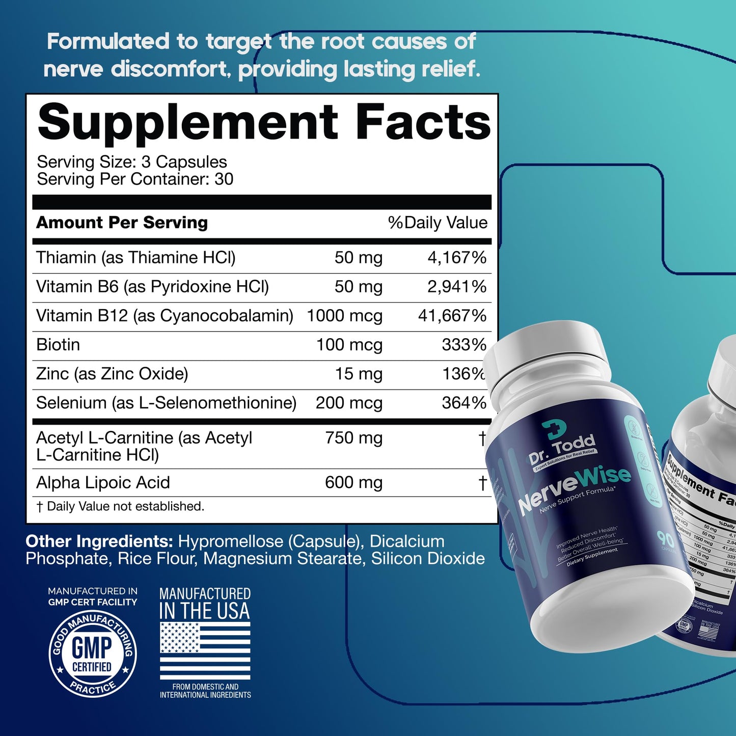 Dr. Todd NerveWise Nerve Support Supplement for Foot, Hand & Leg Comfort – Daily Formula for Healthy Nerve Function, Helps Support Nerve Balance, Body Comfort & Overall Nerve Wellness – 30 Day Supply Dr. ToddBuy Supplements Australia