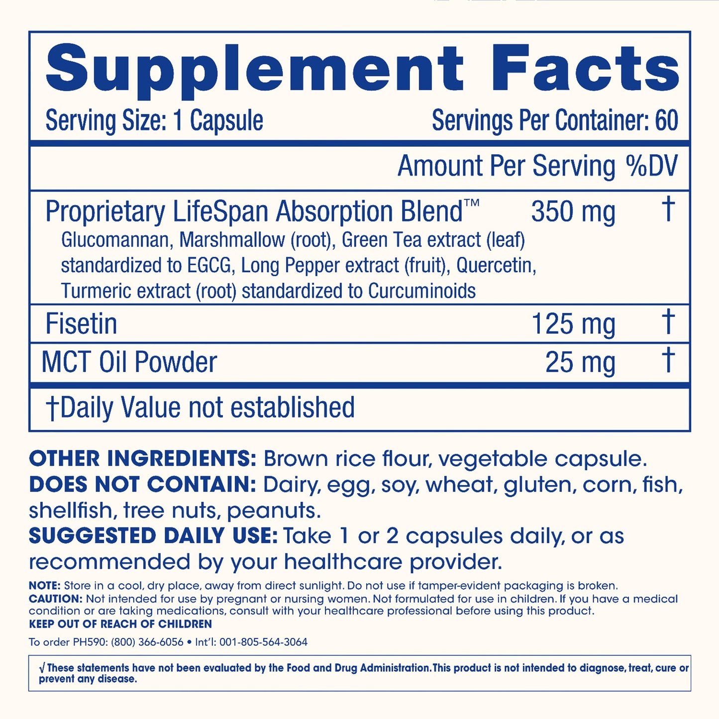 ProHealth Fisetin Supplements-15X Better Absorption from Polyphenol Blend + MCT Oil. 3rd Party Tested Pure. USA Manufactured. Powerful Antioxidant + Senolytic. Fisetin Supplement 125mg X 60 Servings ProHealthBuy Supplements Australia