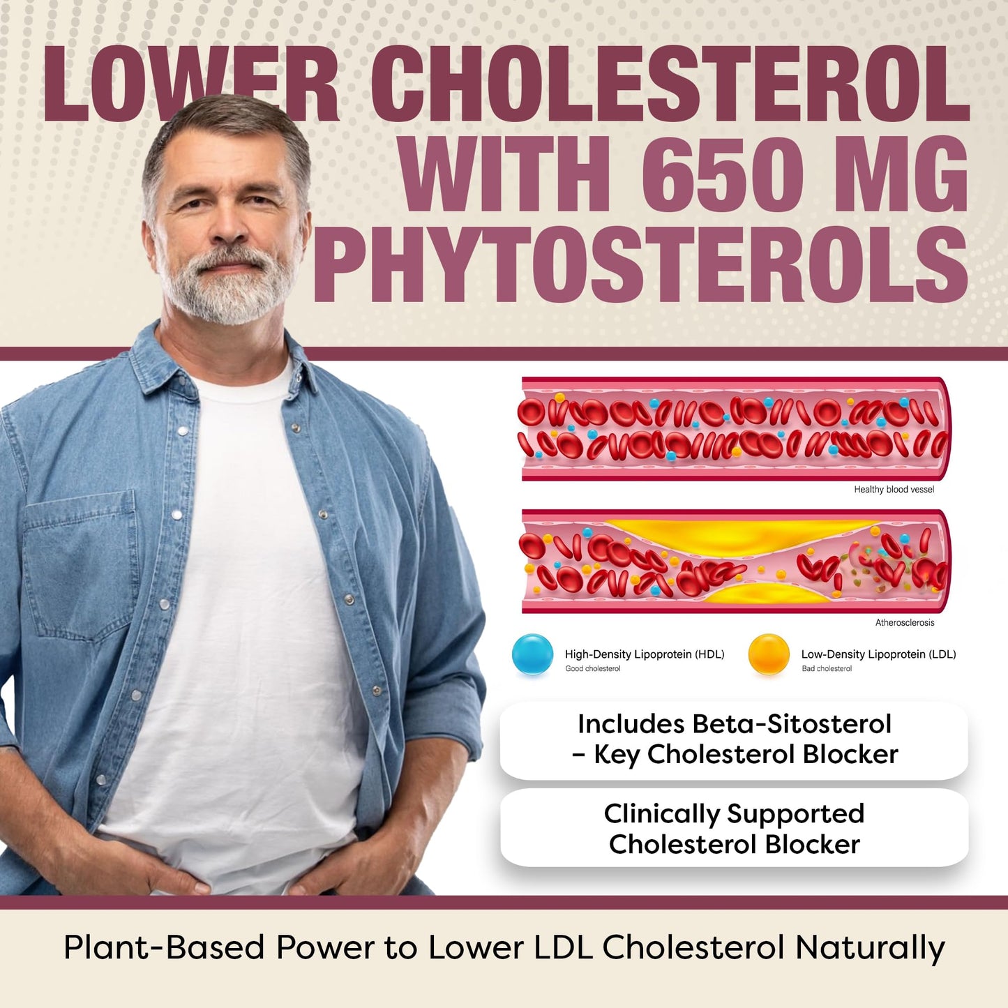 Advanced Cholesterol Health Complex with Plant Sterols. Cholesterol & Lipid Support Supplement for Healthy Heart & Cholesterol Levels for Men & Women. 120 Capsules RHPBuy Supplements Australia